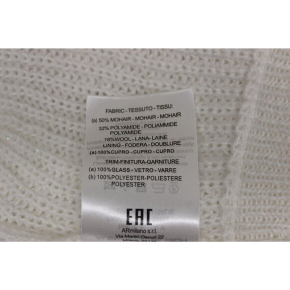 Alessandra Rich women's cropped embellished mohair‎ blend cardigan sweater 36 - Picture 11 of 11